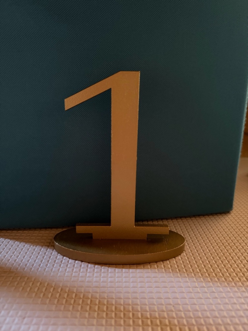 Gold Table Numbers 1-15 with Stands